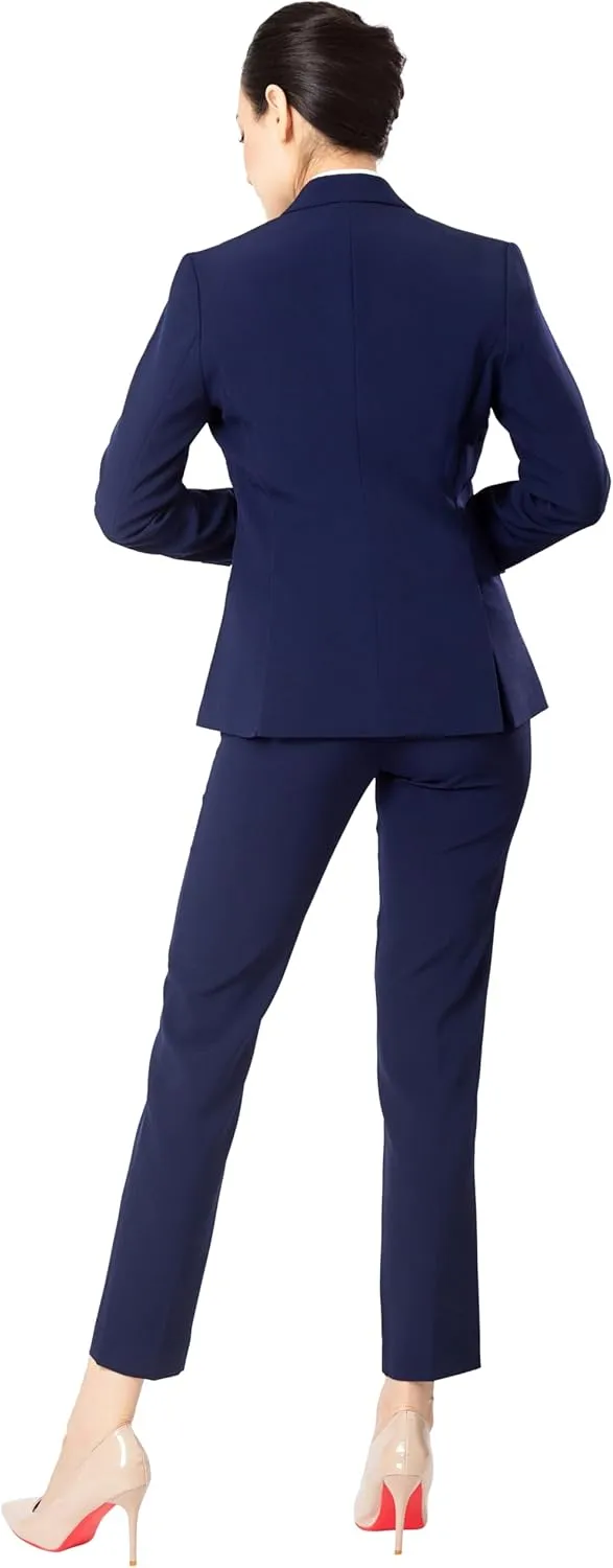 Marycrafts Women's Blazer Pant Suits Set Business Professional Workwear Suit