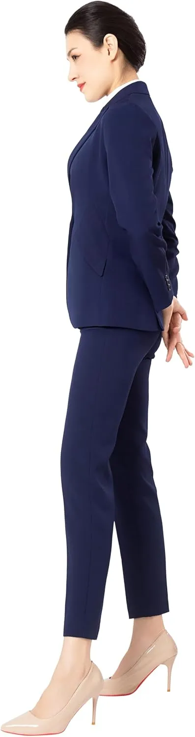Marycrafts Women's Blazer Pant Suits Set Business Professional Workwear Suit
