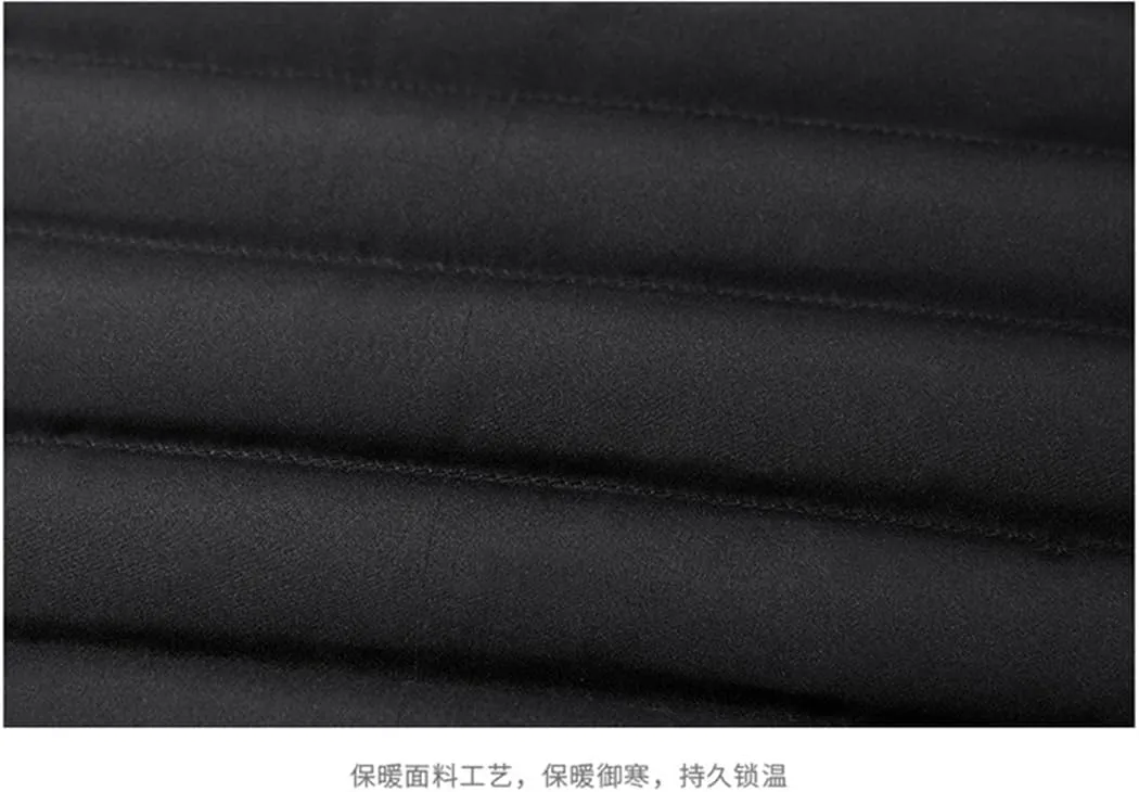 Men Cotton Padded Winter Warm Jackets Outwear Thick Windproof Hooded Parka Coats