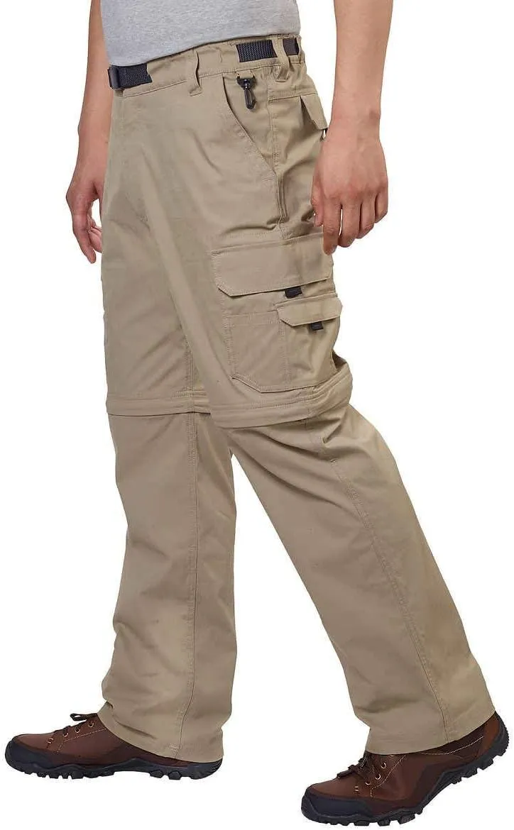 Mens Convertible Lightweight Comfort Stretch Cargo Pants or Shorts