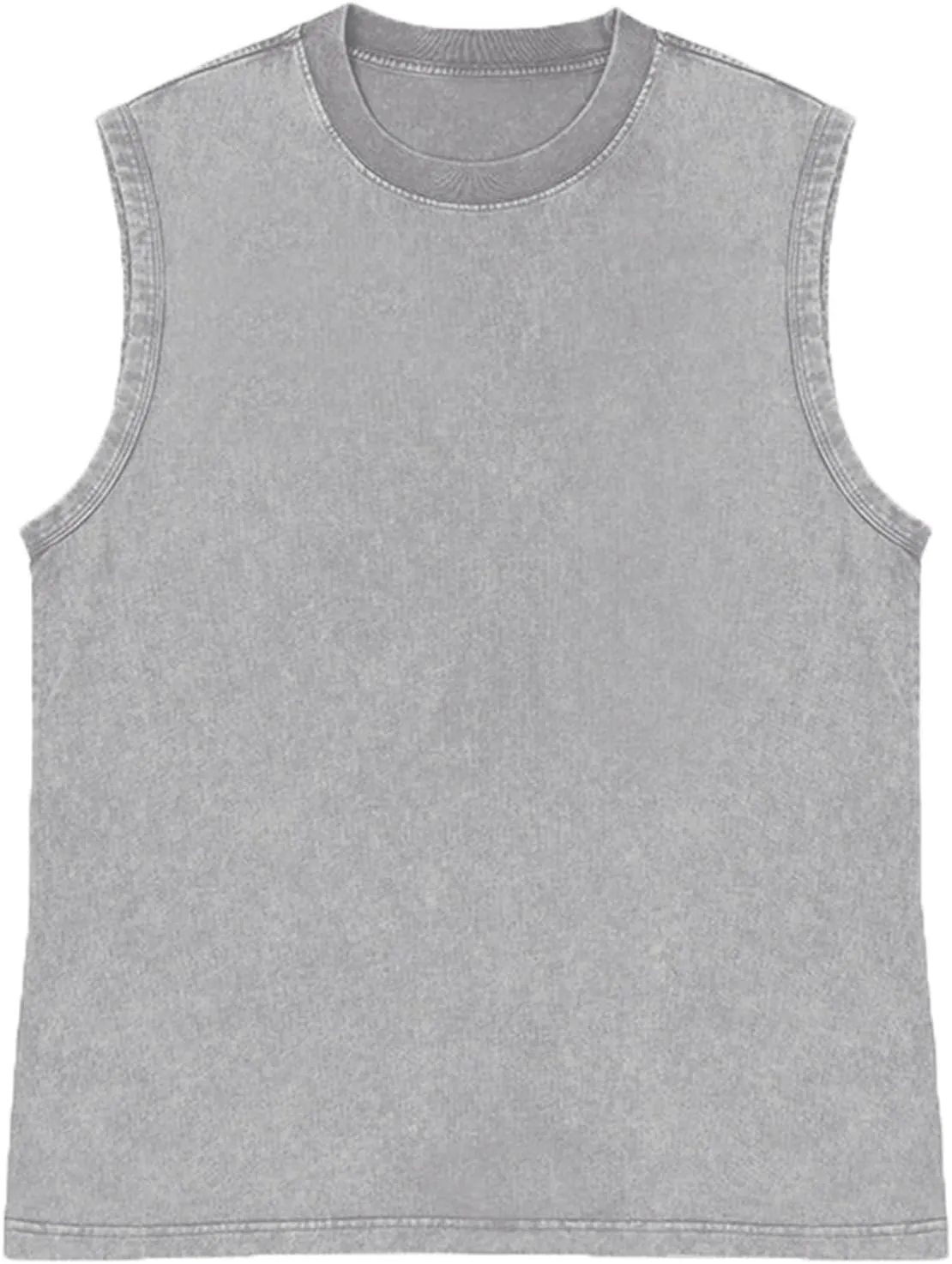 Mens Cotton Workout Gym Tank Top Sleeveless Cut Off Muscle Shirts Acid Wash Tshirts Running Beach Loose Fit Tees