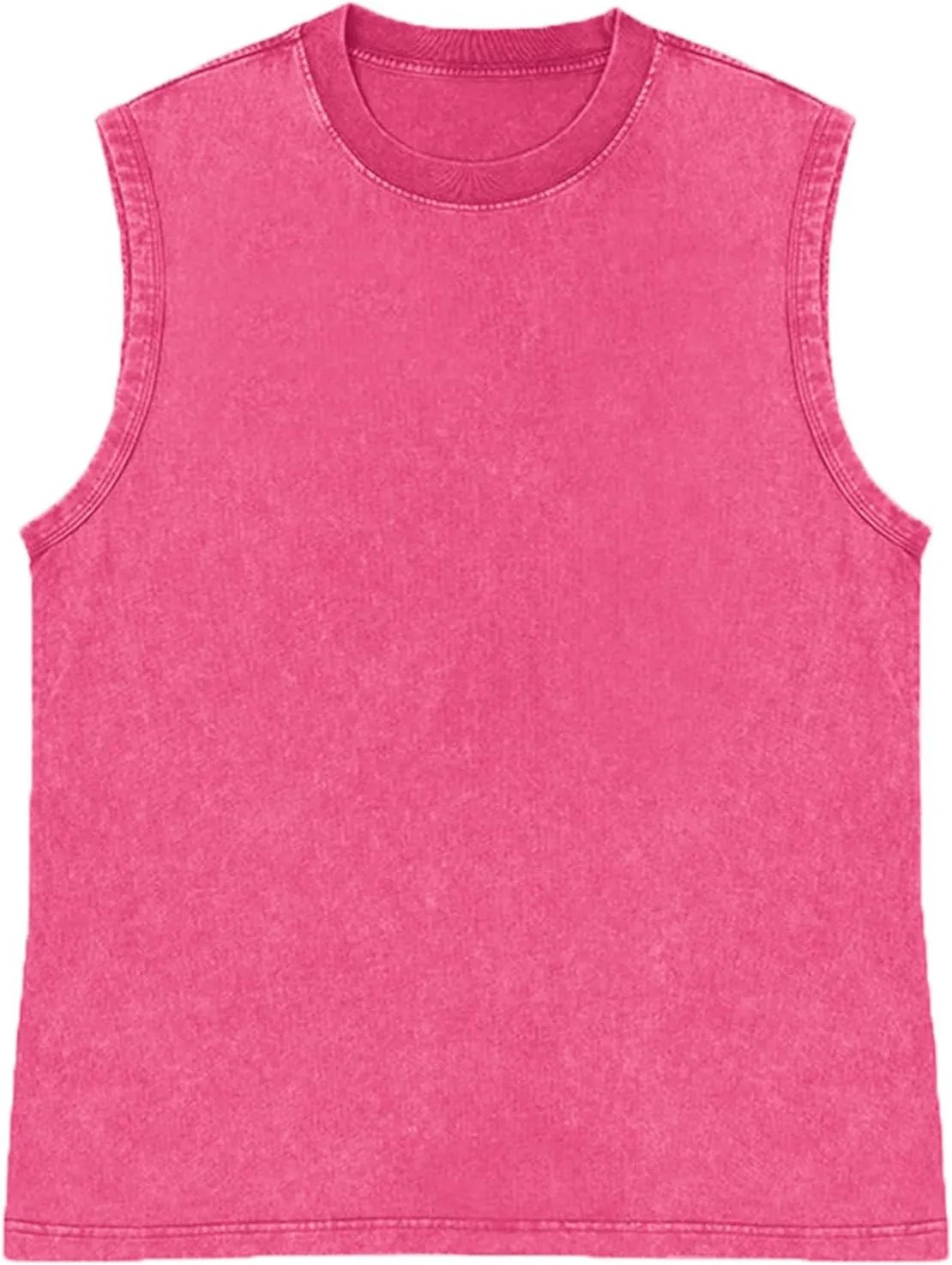 Mens Cotton Workout Gym Tank Top Sleeveless Cut Off Muscle Shirts Acid Wash Tshirts Running Beach Loose Fit Tees
