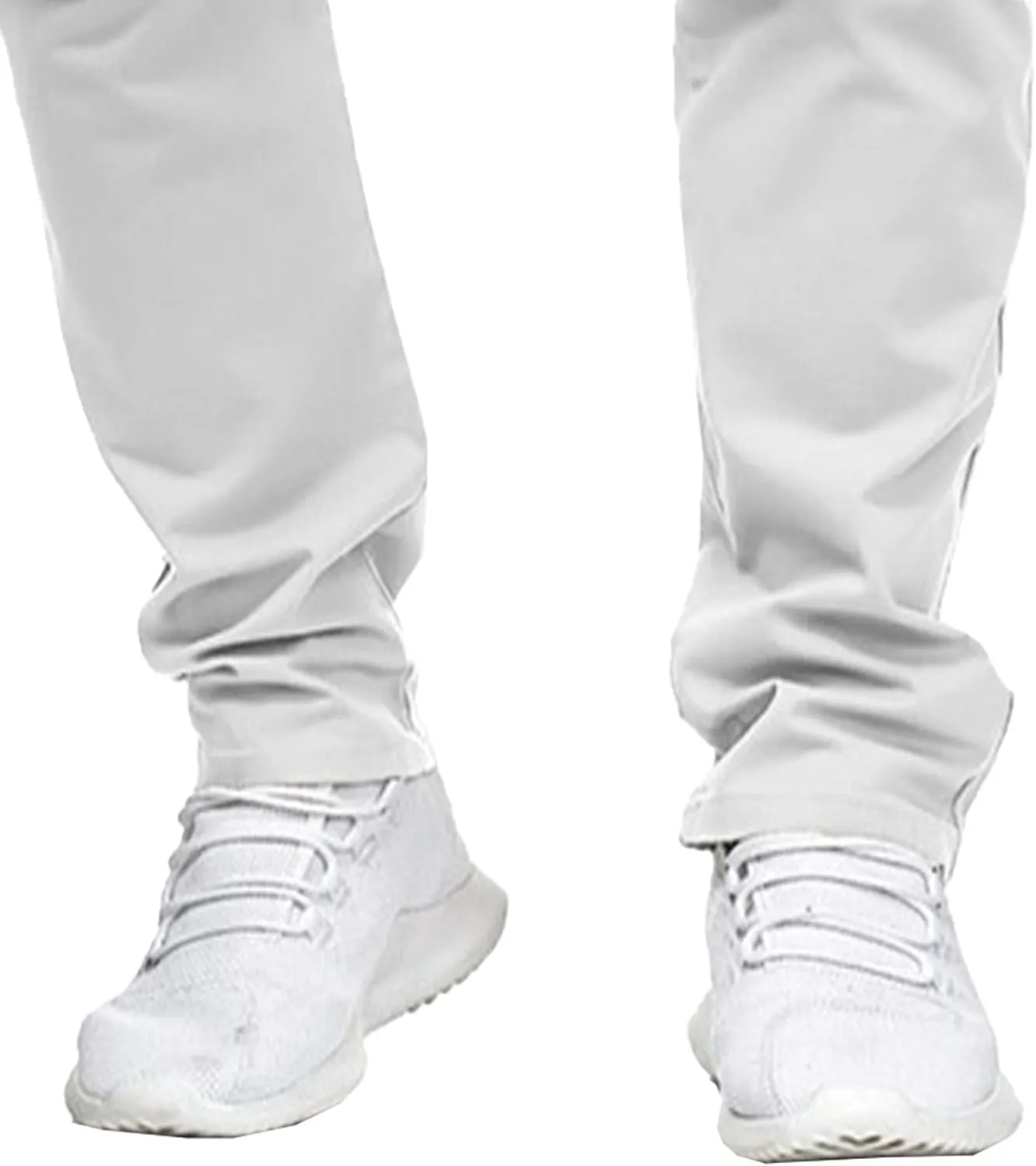 Men's Slim Fit Casual Outdoor Basic Pants Straight Leg Solid Sweatpants Pants Comfort Cotton Work Trousers