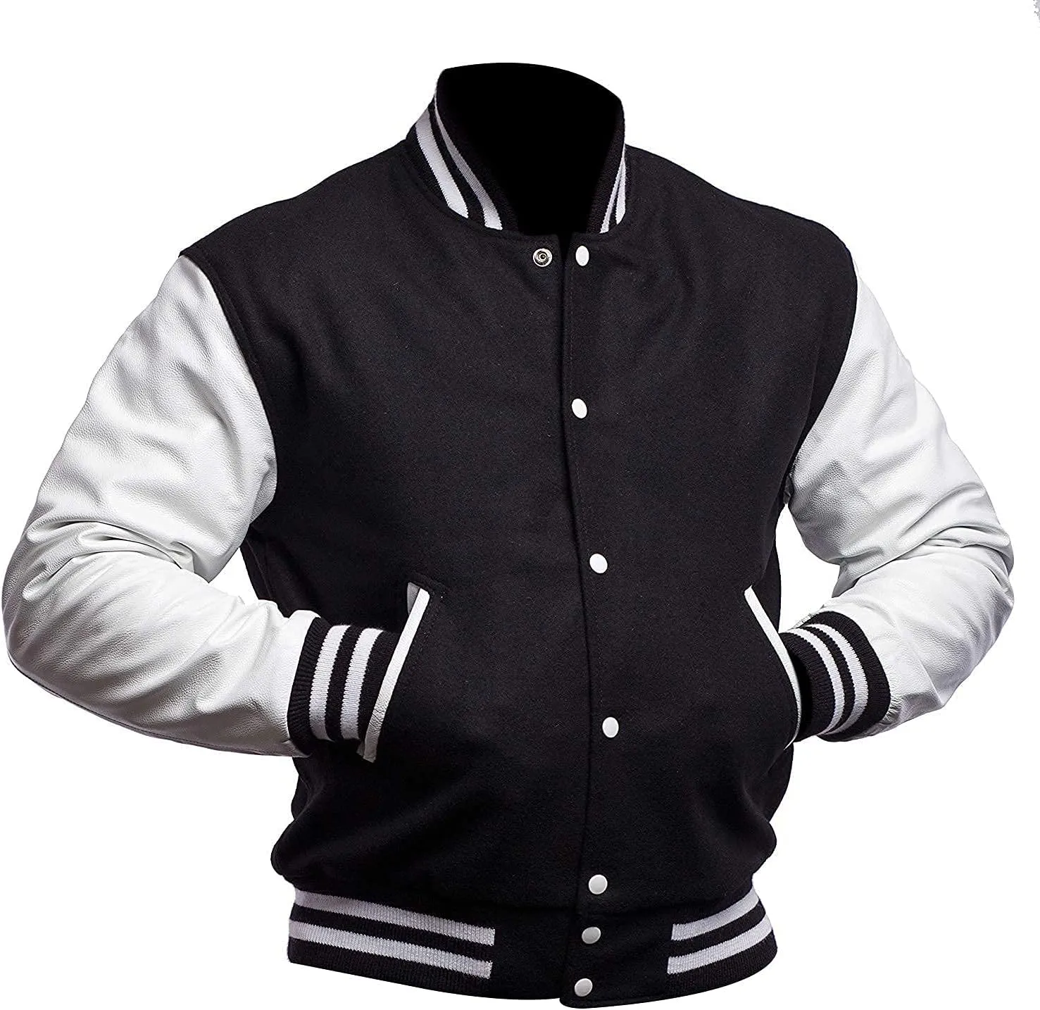 Men's Varsity Lettermans Jacket - School College Letterman Baseball Bomber Jackets for Men