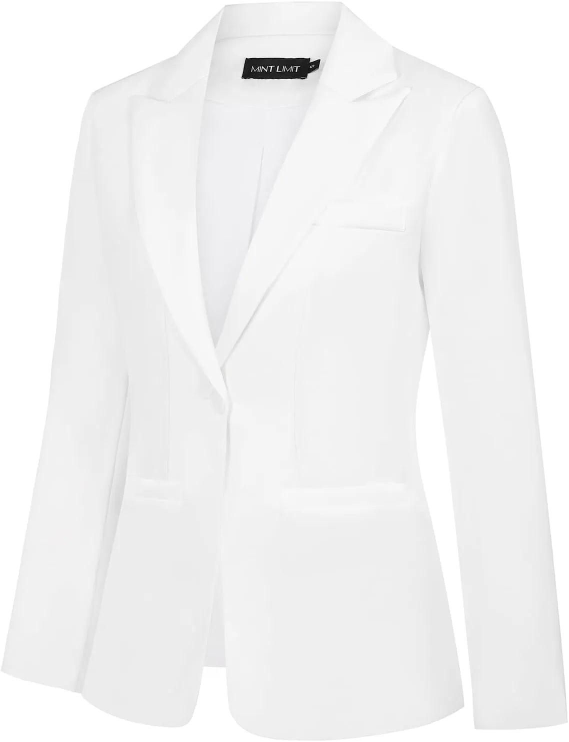 MINTLIMIT Women's Casual Long Sleeve Blazers Lapel Shoulder Pad Button Work Blazer Fully Lined Suit Jacket with Pockets