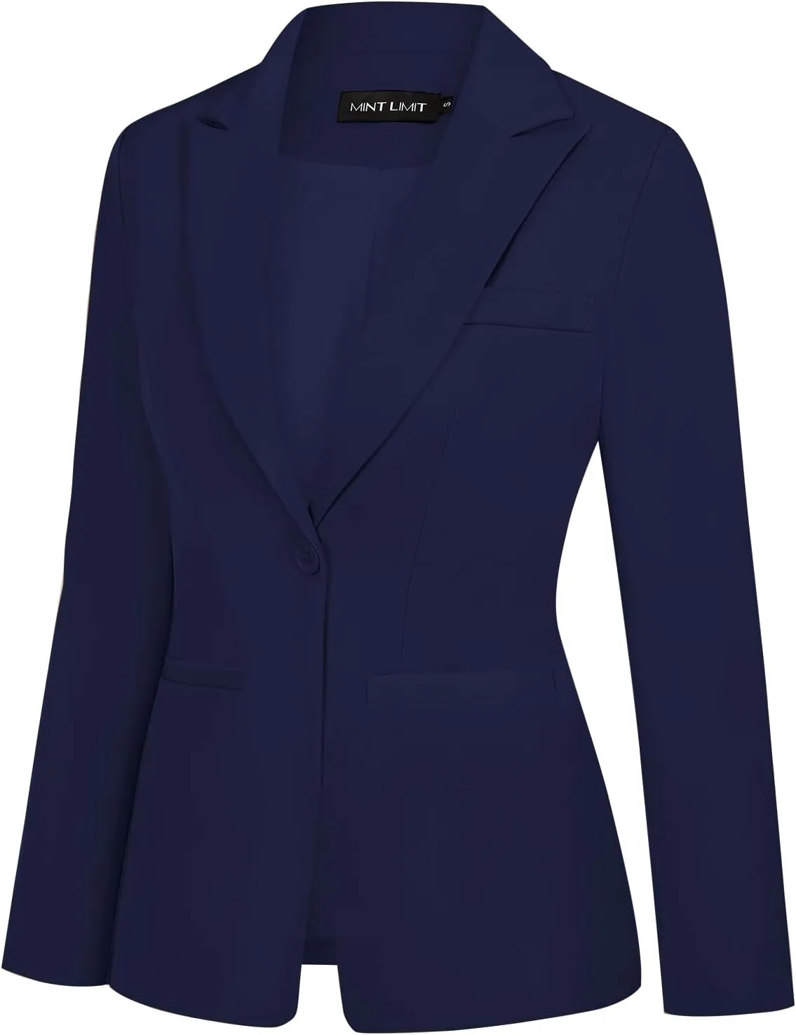 MINTLIMIT Women's Casual Long Sleeve Blazers Lapel Shoulder Pad Button Work Blazer Fully Lined Suit Jacket with Pockets