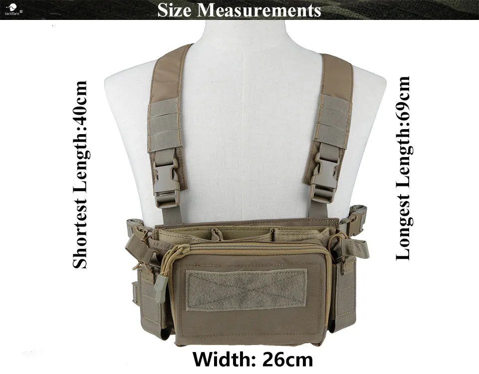 New Design! MOLLE Chest Rig Mochila Military Vest Flatpack Tactical Backpack Armor Rifle AK M4 Hanger Nylon Rucksack Hunting Army Bag