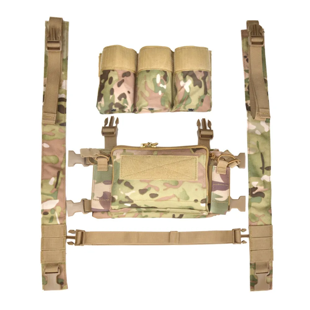 New Design! MOLLE Chest Rig Mochila Military Vest Flatpack Tactical Backpack Armor Rifle AK M4 Hanger Nylon Rucksack Hunting Army Bag