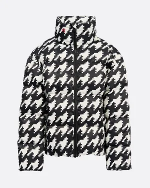 Nuuk Puffer Jacket Jr - Houndstooth - Black/White