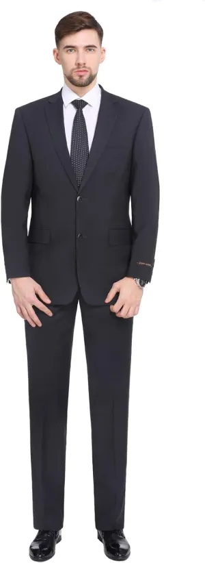 P&L Men's Suit 2 Piece Classic Fit Suits for Men Premium Business Suit Jacket & Pleated Pants Set for Wedding Prom