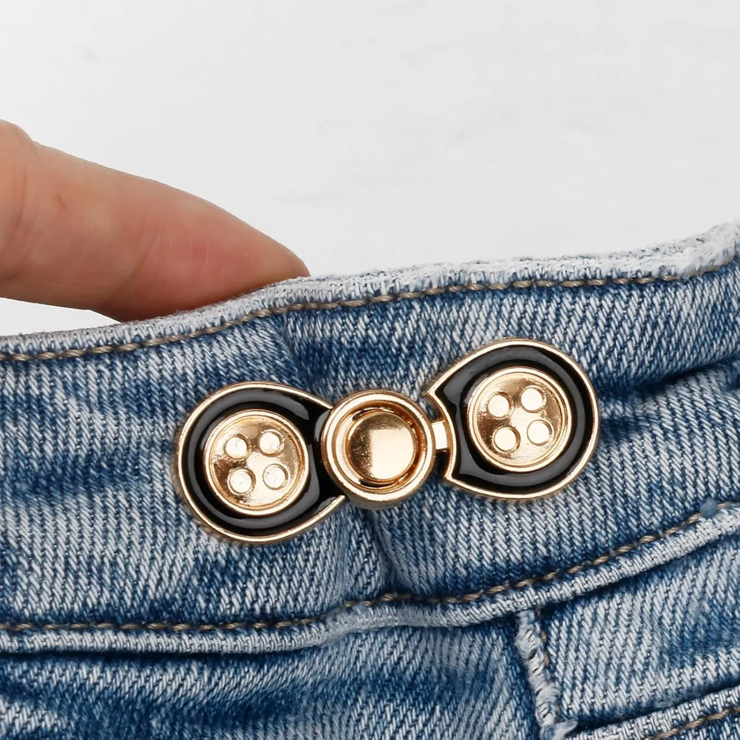 Pant Waist Tightener, Detachable Jean Buttons for Loose Jeans, 4 Sets