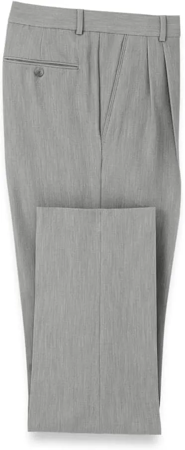 Paul Fredrick Men's Comfort Stretch Travel Pleated Pants