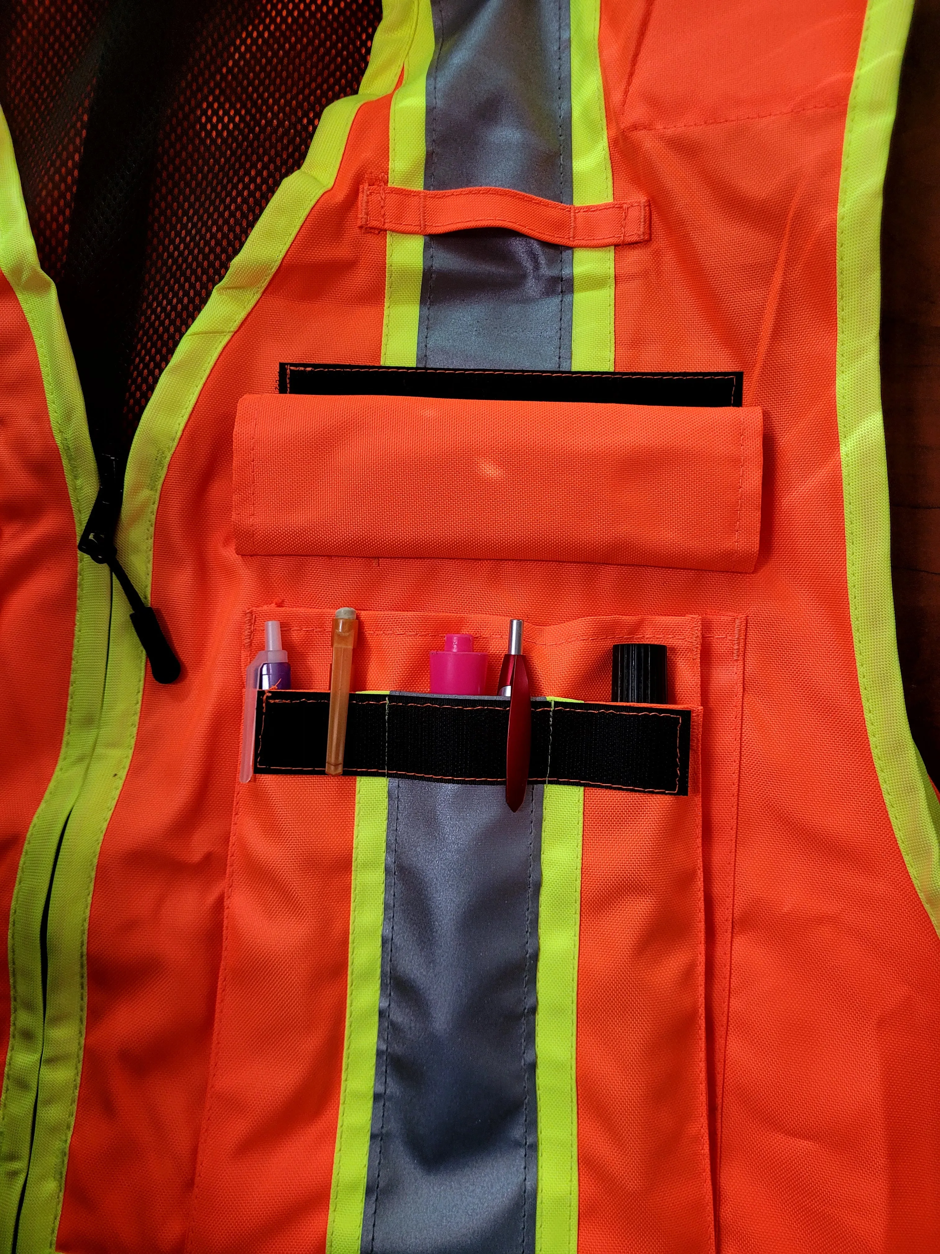 PC15X Party Chief Vest, HEAVY DUTY Orange, Yellow, Lime Green
