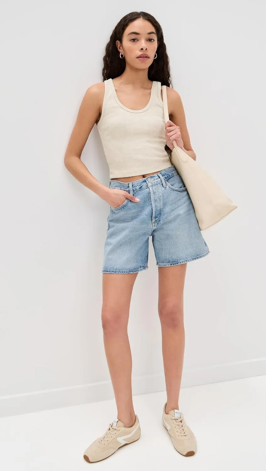 perfectwhitetee Women's Blondie Structured Rib Bra Friendly Tank