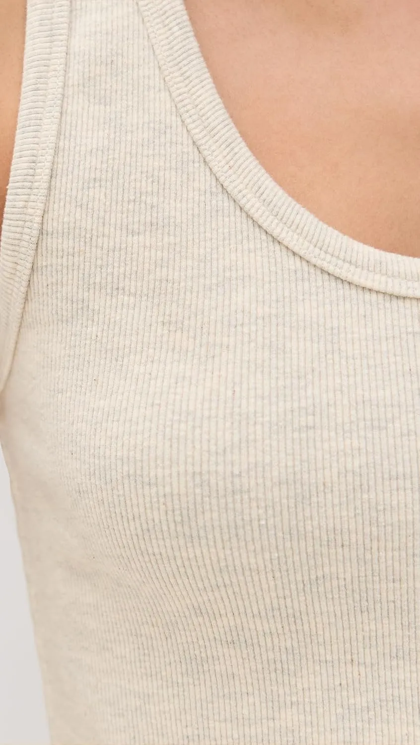 perfectwhitetee Women's Blondie Structured Rib Bra Friendly Tank
