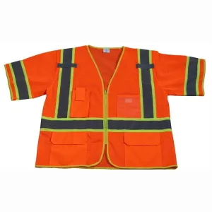 Petra Roc OVM3-CB1 ANSI Class 3 Two Tone DOT Deluxe Surveyor Vest