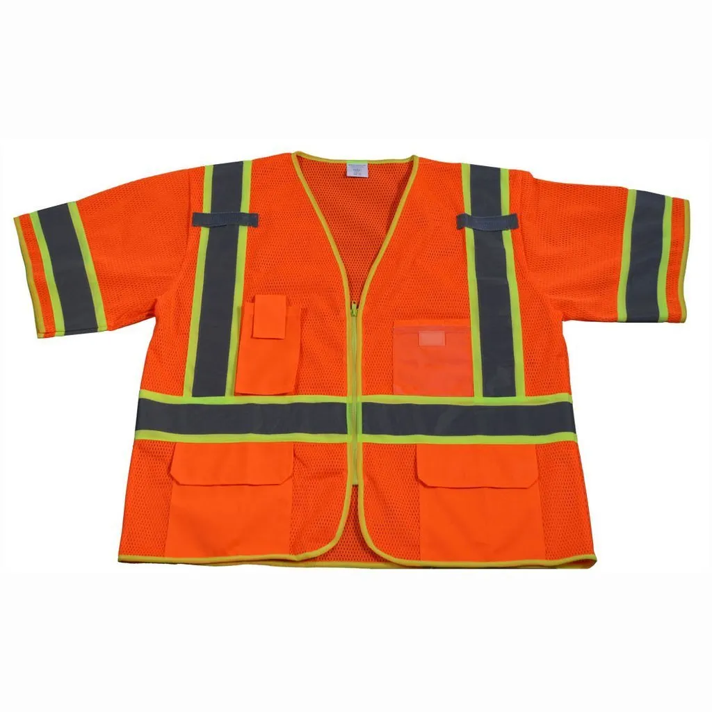 Petra Roc OVM3-CB1 ANSI Class 3 Two Tone DOT Deluxe Surveyor Vest