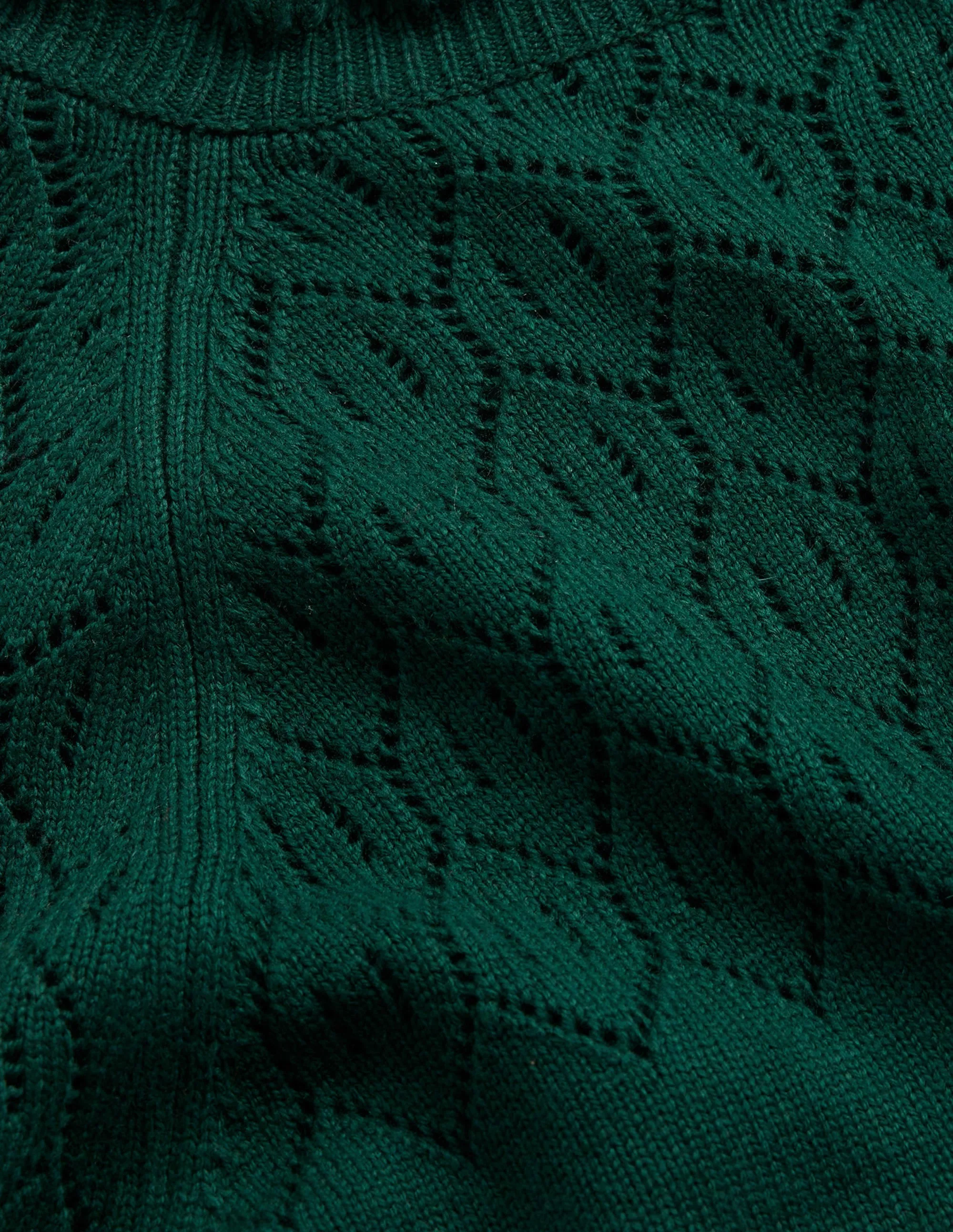 Pointelle Detailed Jumper-Emerald Night