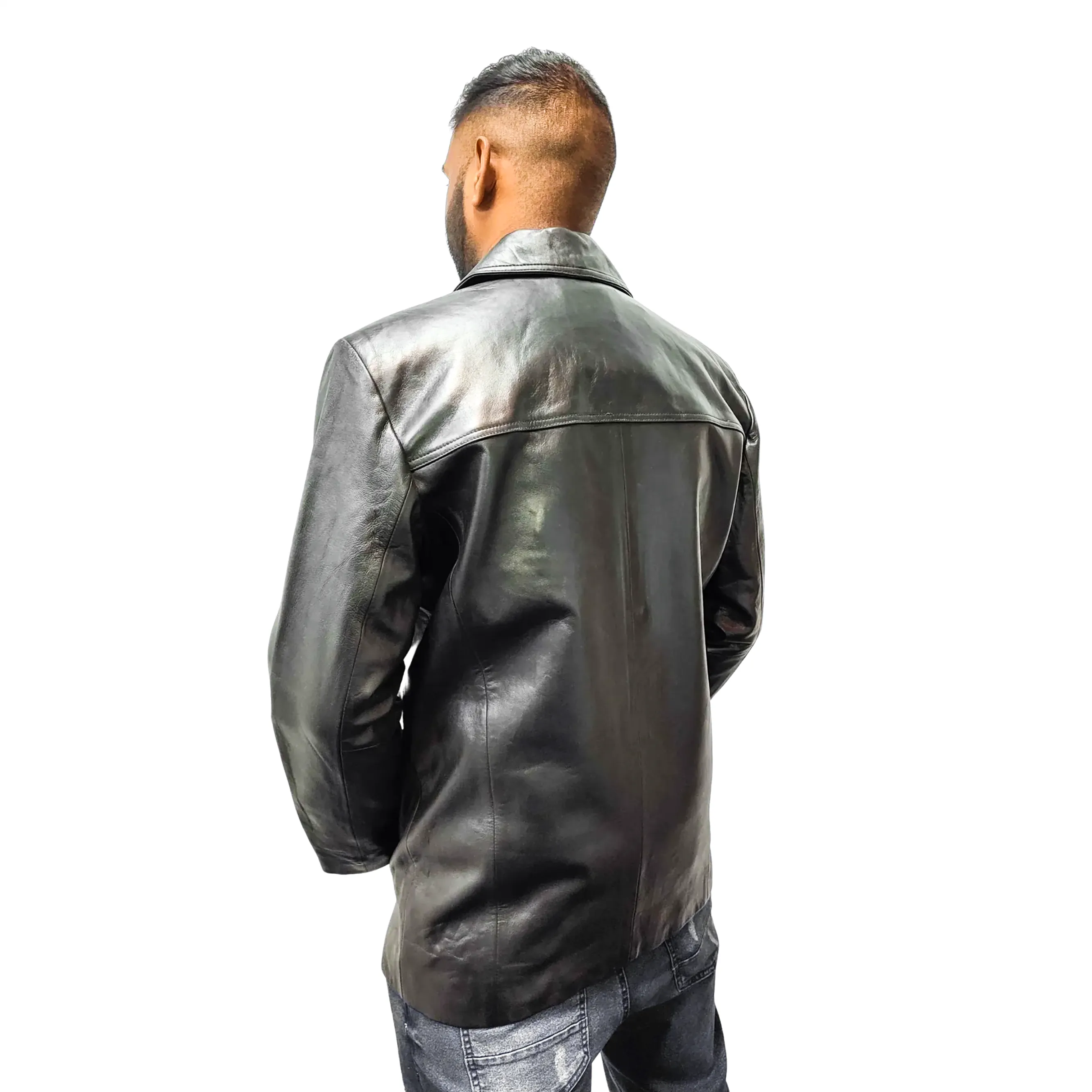 Pointer Original Leather Shirt Jacket Black