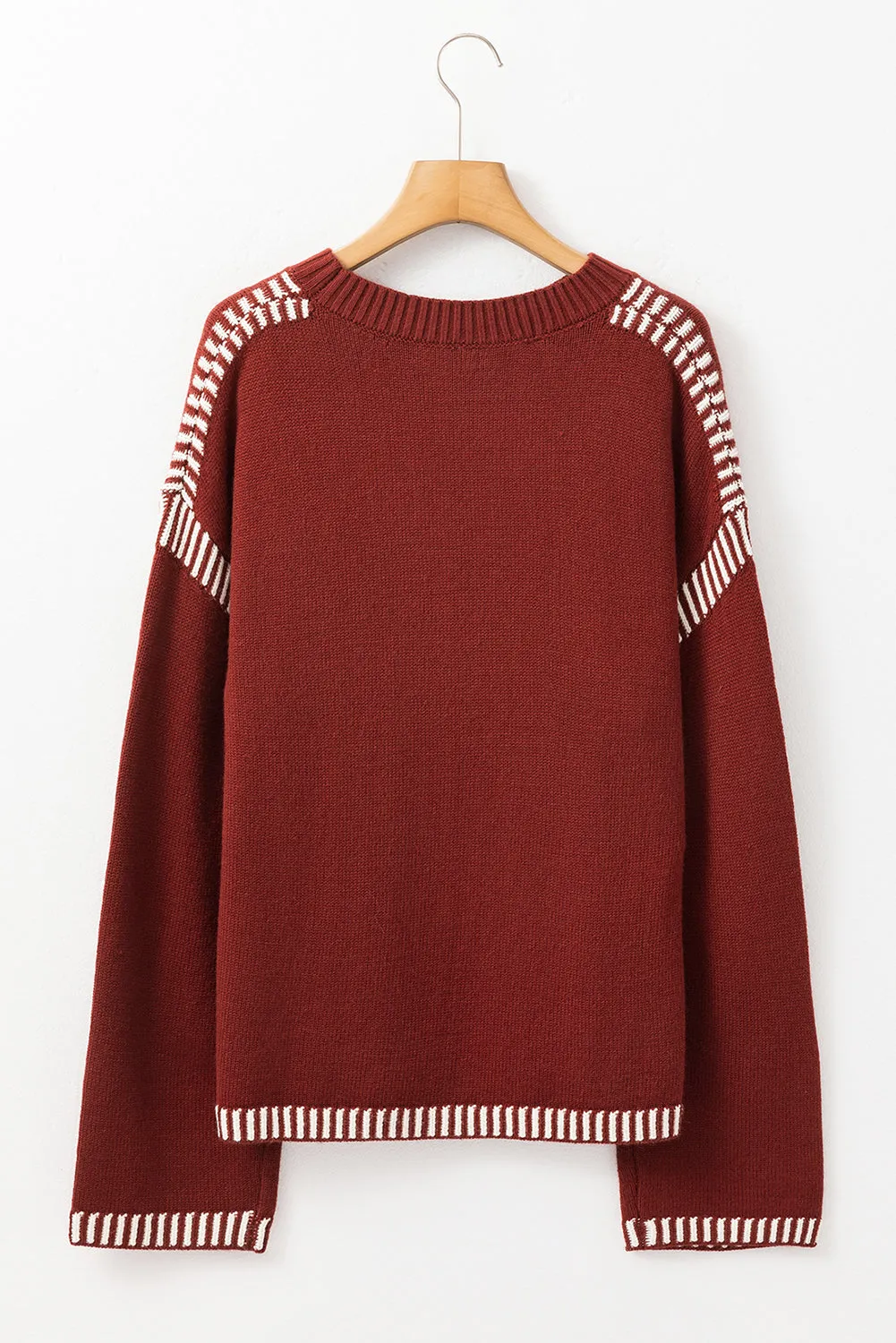 Presley Contrast Crew Neck Sweater