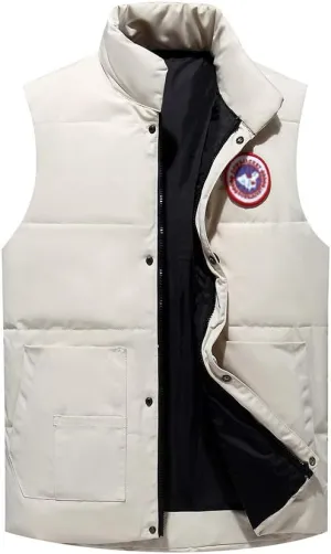 Puffer Vest Men Quilted Winter Padded Sleeveless Jackets Windproof Mens Down Lightweight Vest