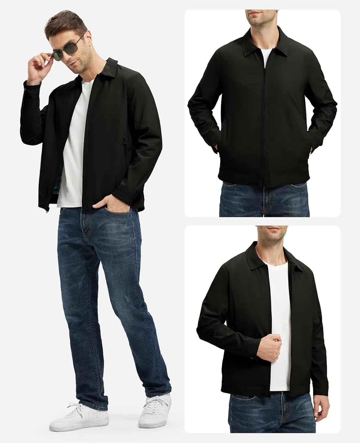Rdruko Men's Light Jackets Windbreaker Spring Fall Lightweight Jackets Caual Stylish Jacket with Pockets