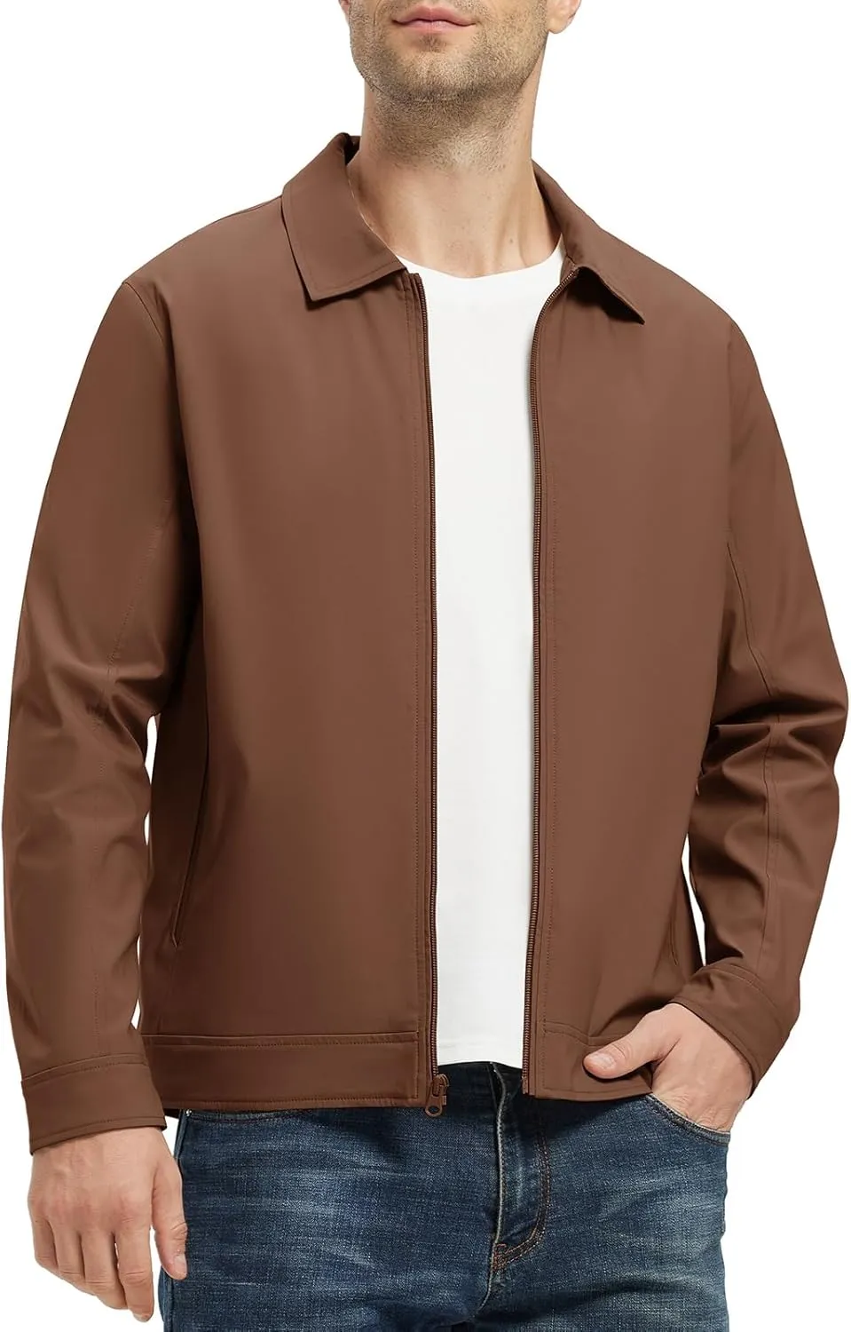 Rdruko Men's Light Jackets Windbreaker Spring Fall Lightweight Jackets Caual Stylish Jacket with Pockets