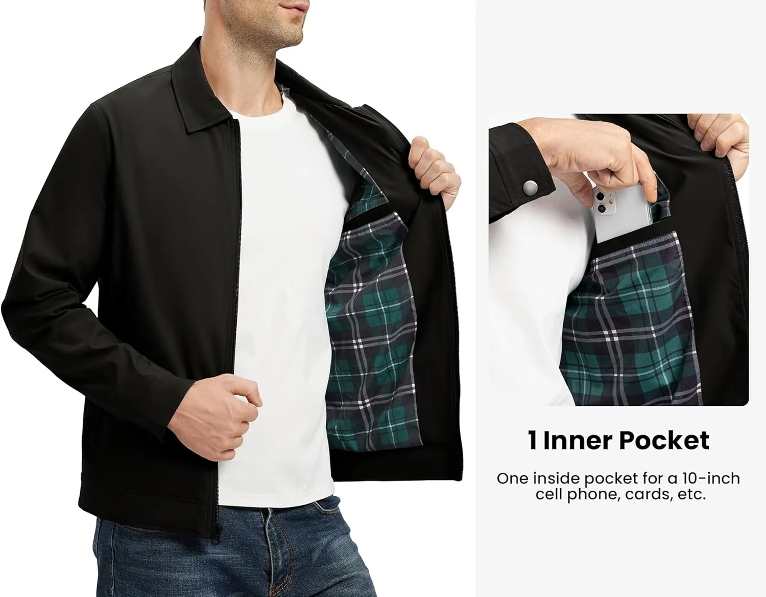 Rdruko Men's Light Jackets Windbreaker Spring Fall Lightweight Jackets Caual Stylish Jacket with Pockets