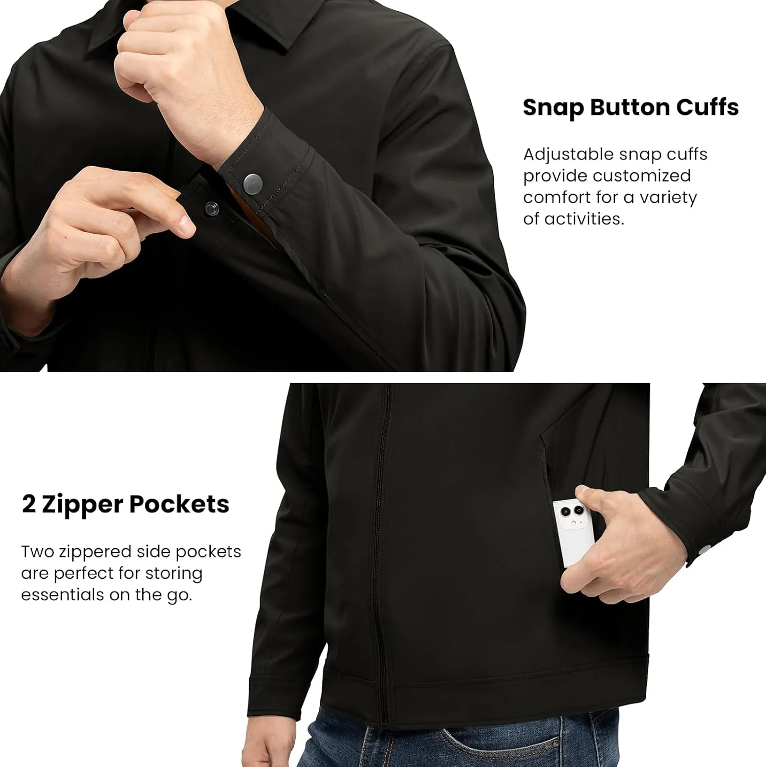 Rdruko Men's Light Jackets Windbreaker Spring Fall Lightweight Jackets Caual Stylish Jacket with Pockets