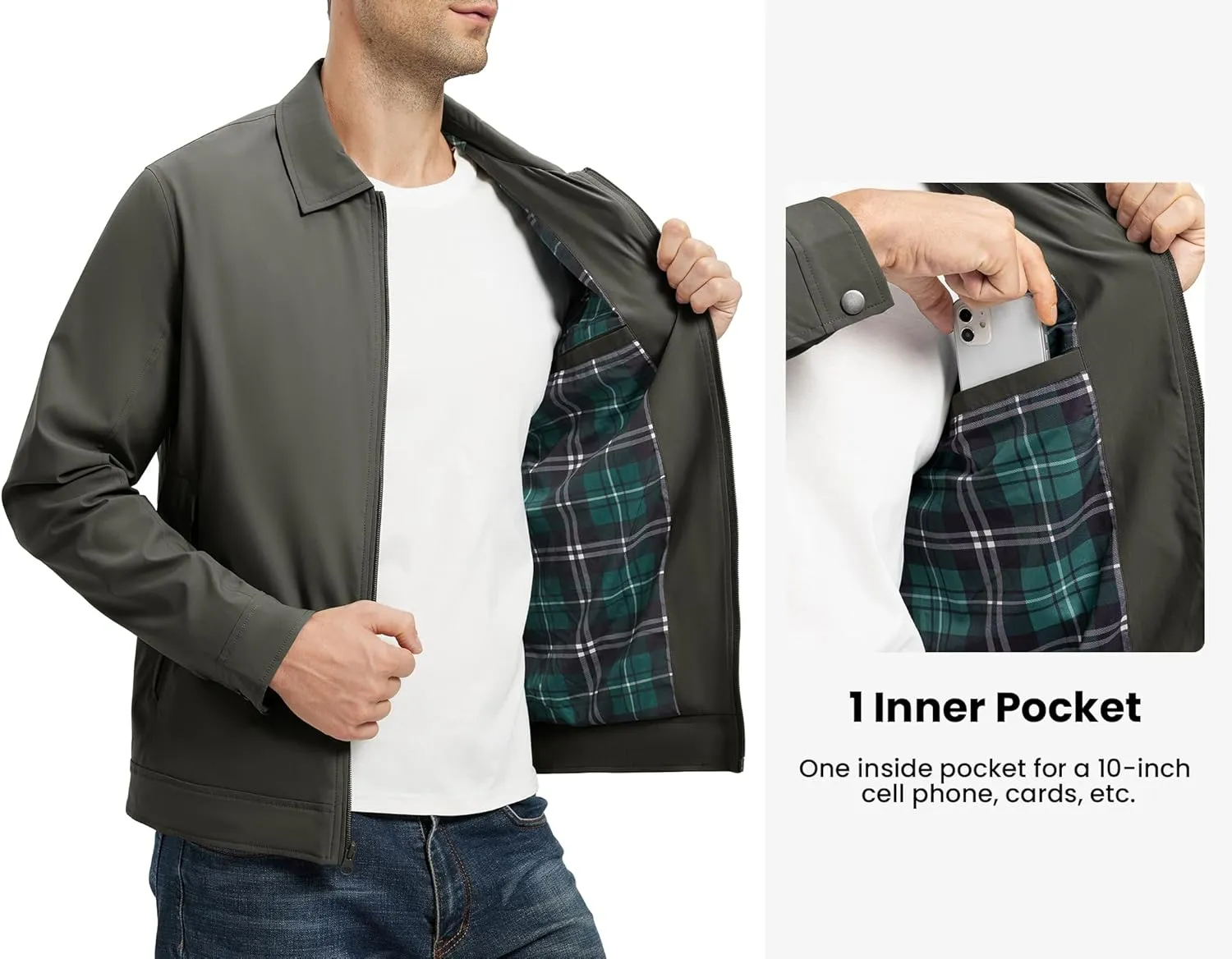Rdruko Men's Light Jackets Windbreaker Spring Fall Lightweight Jackets Caual Stylish Jacket with Pockets