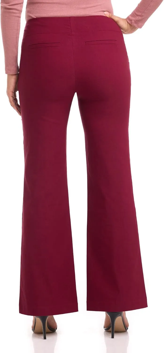 Rekucci Women's Comfort Wide Leg Pull-On Pant