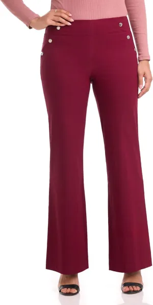 Rekucci Women's Comfort Wide Leg Pull-On Pant