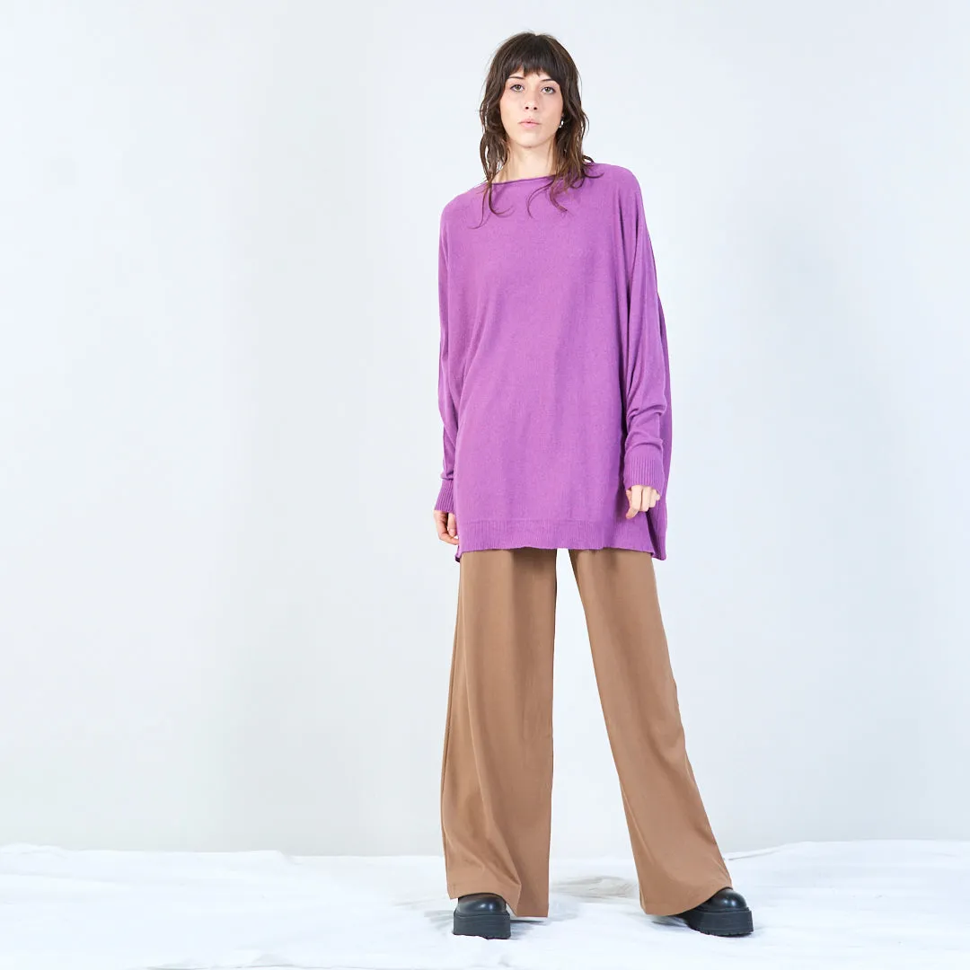 Relaxed fit oversized knit top wholesale