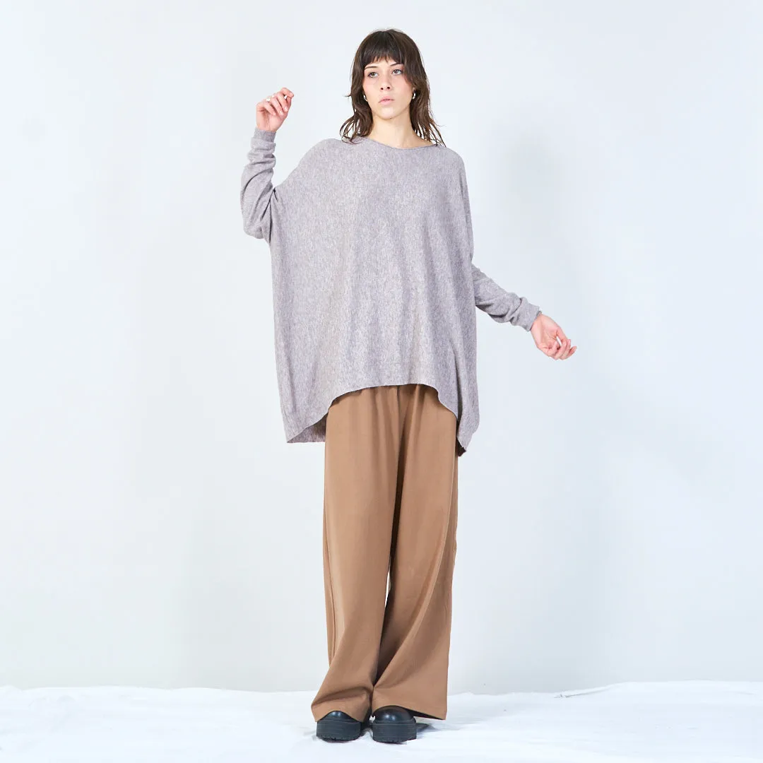 Relaxed fit oversized knit top wholesale