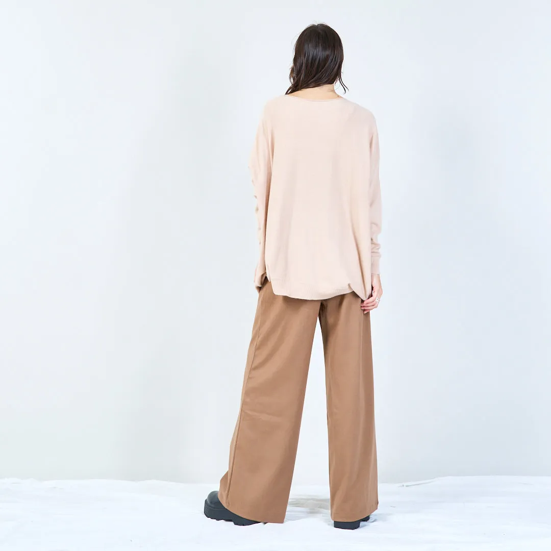 Relaxed fit oversized knit top wholesale