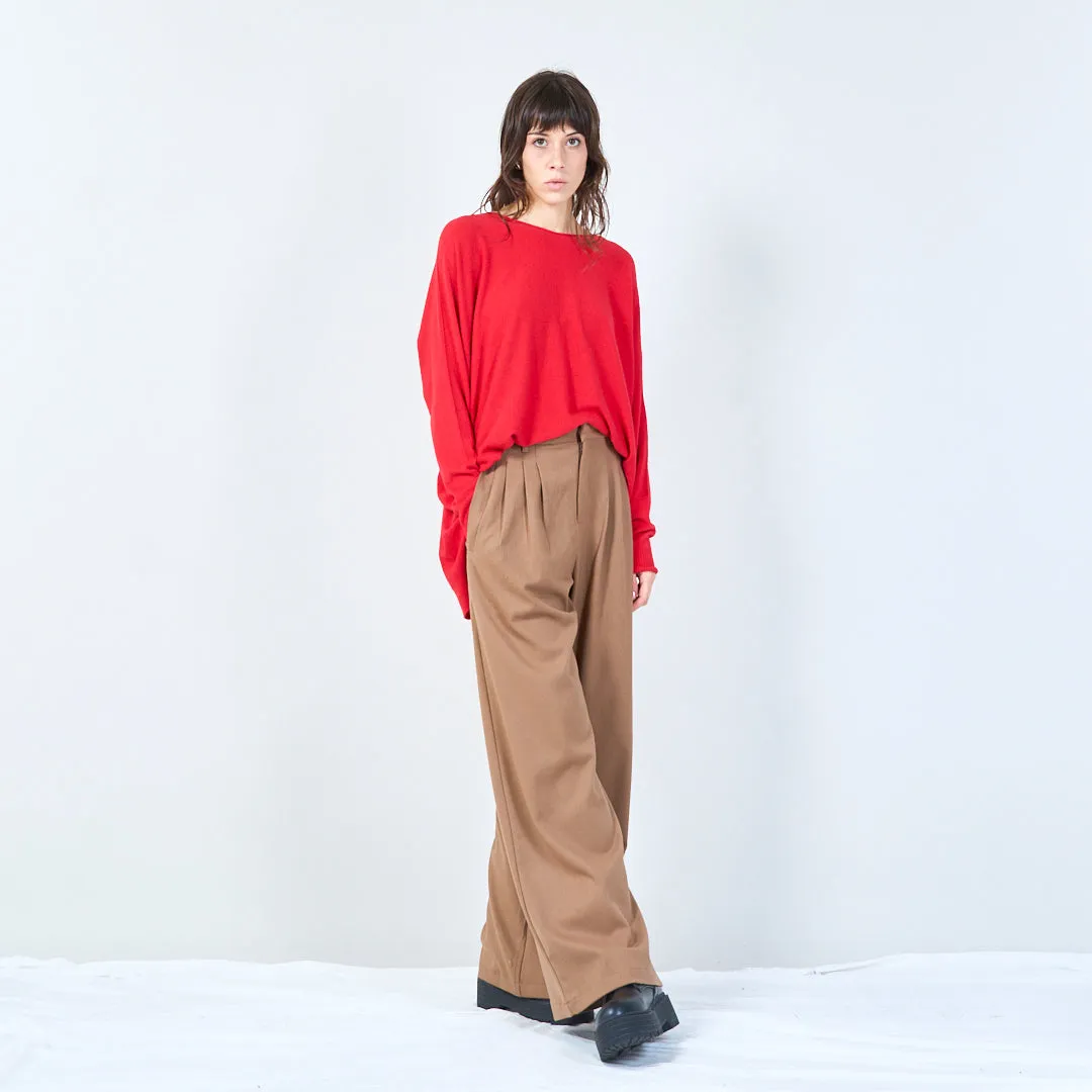 Relaxed fit oversized knit top wholesale