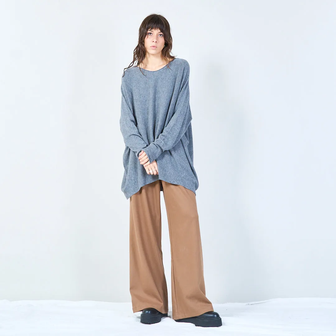 Relaxed fit oversized knit top wholesale