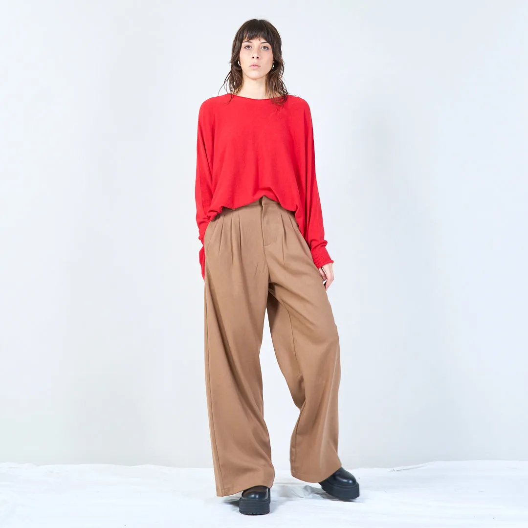 Relaxed fit oversized knit top wholesale