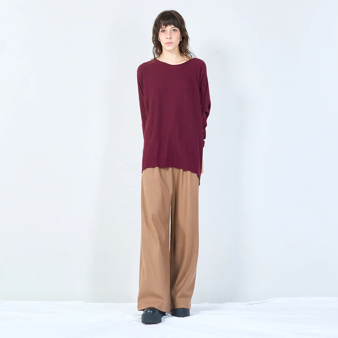 Relaxed fit oversized knit top wholesale