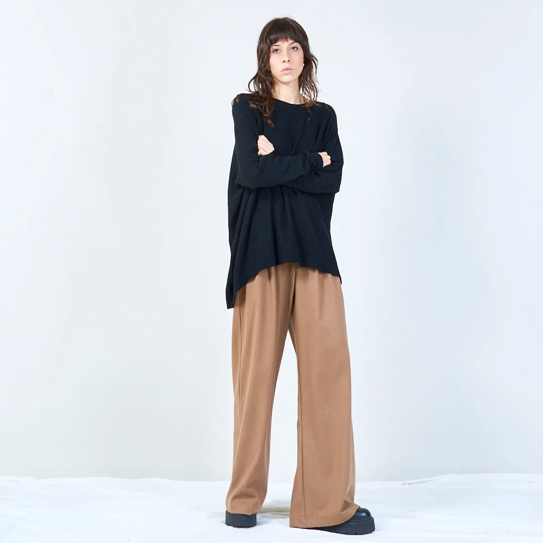 Relaxed fit oversized knit top wholesale
