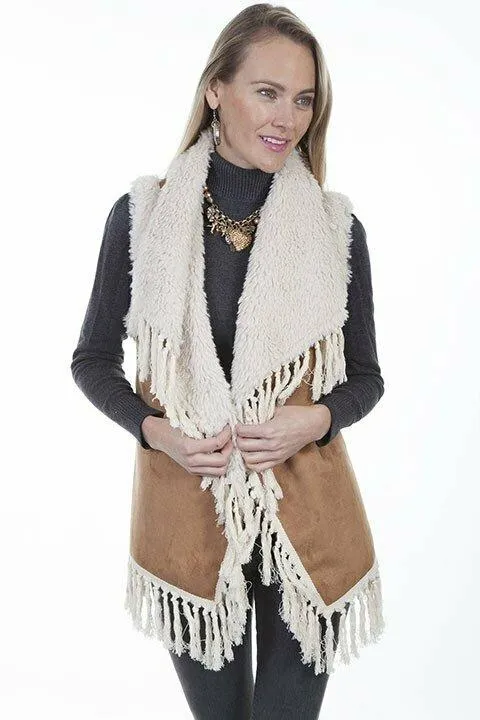 Scully Suede Fringe Vest Sherpa Lined