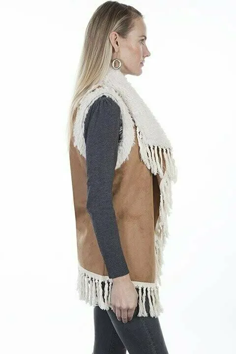 Scully Suede Fringe Vest Sherpa Lined