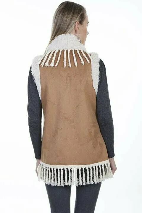 Scully Suede Fringe Vest Sherpa Lined