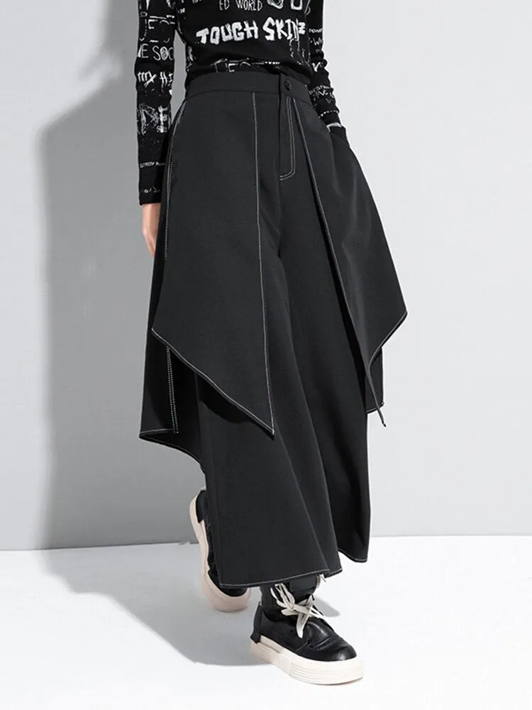 Split Joint Long Wide Loose Fit Pants