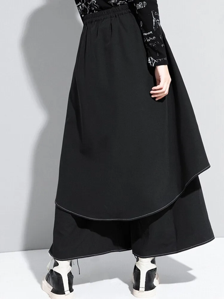 Split Joint Long Wide Loose Fit Pants