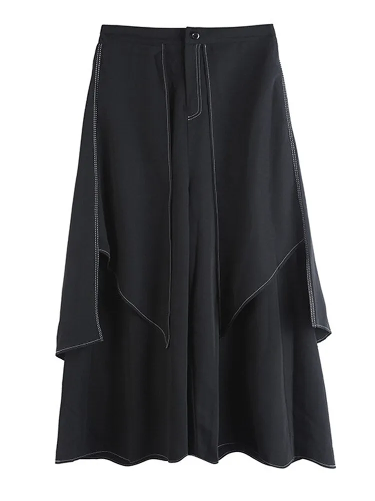 Split Joint Long Wide Loose Fit Pants