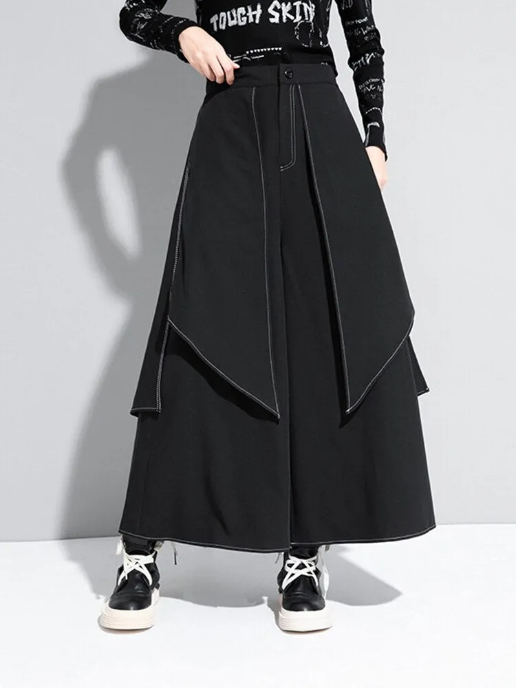 Split Joint Long Wide Loose Fit Pants