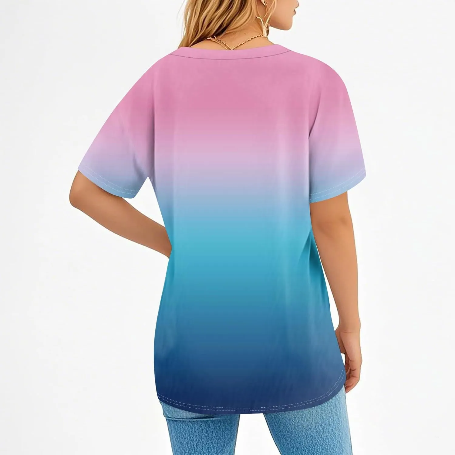 Summer Tops for Women 2025 Short Sleeve V Neck Plus Size Womens Tops Drssy Casual Shirts for Women Blouese Trendy
