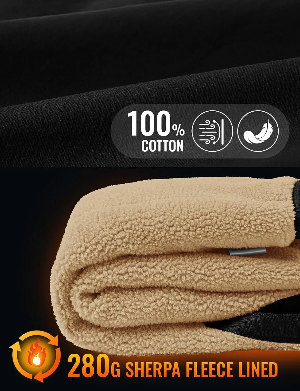 TBMPOY Men's Winter Vest Casual Sherpa Fleece lined Full Zip Lightweight Vest Outerwear Warm Cotton Travel Jackets