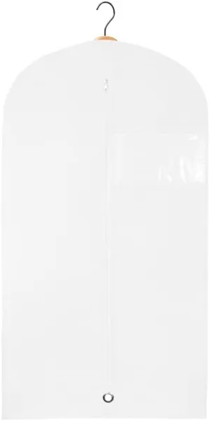 Trend CaseUK Garment Bags for Hanging Clothes, Suit Hanging Garment Bags, Zippered Garment Bags with Clear Window, Breathable Garment Covers for Suits, Dresses, Closet Storage and Travel, 60in(1 Pack)